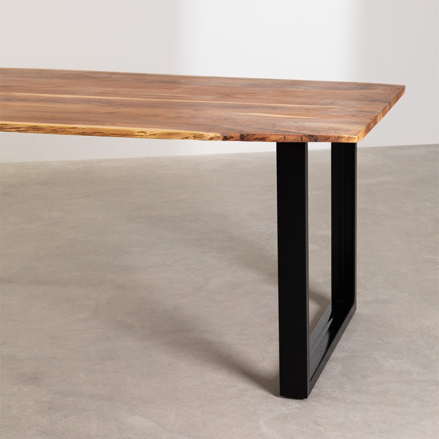 Rectangular Liveedge Dining Table in Recycled Wood