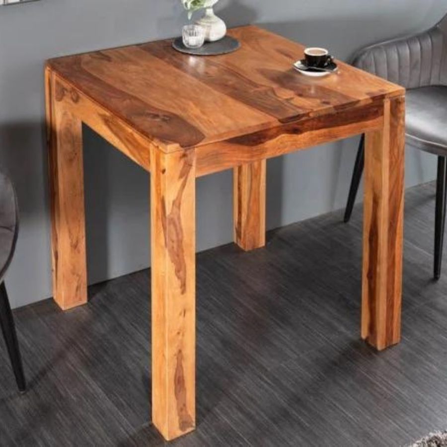 Sheesham Stone Finish Bistro Solid Dining Table PURE 70cm