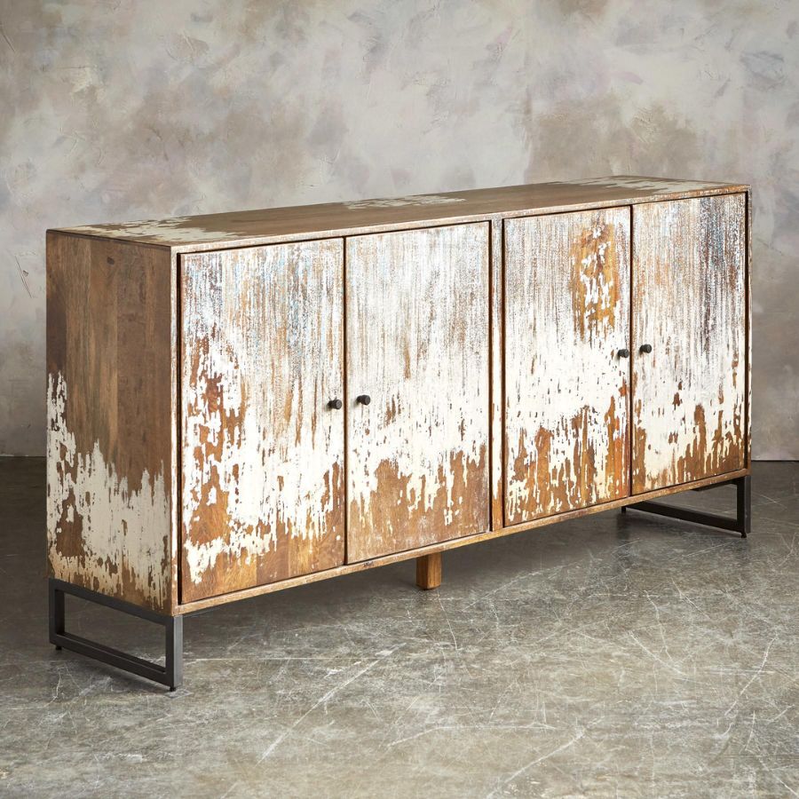 Reclaimed Distress Console Cabinet