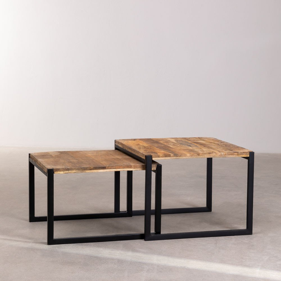 Industrial Design Wood Nesting Tables - NikTan Export