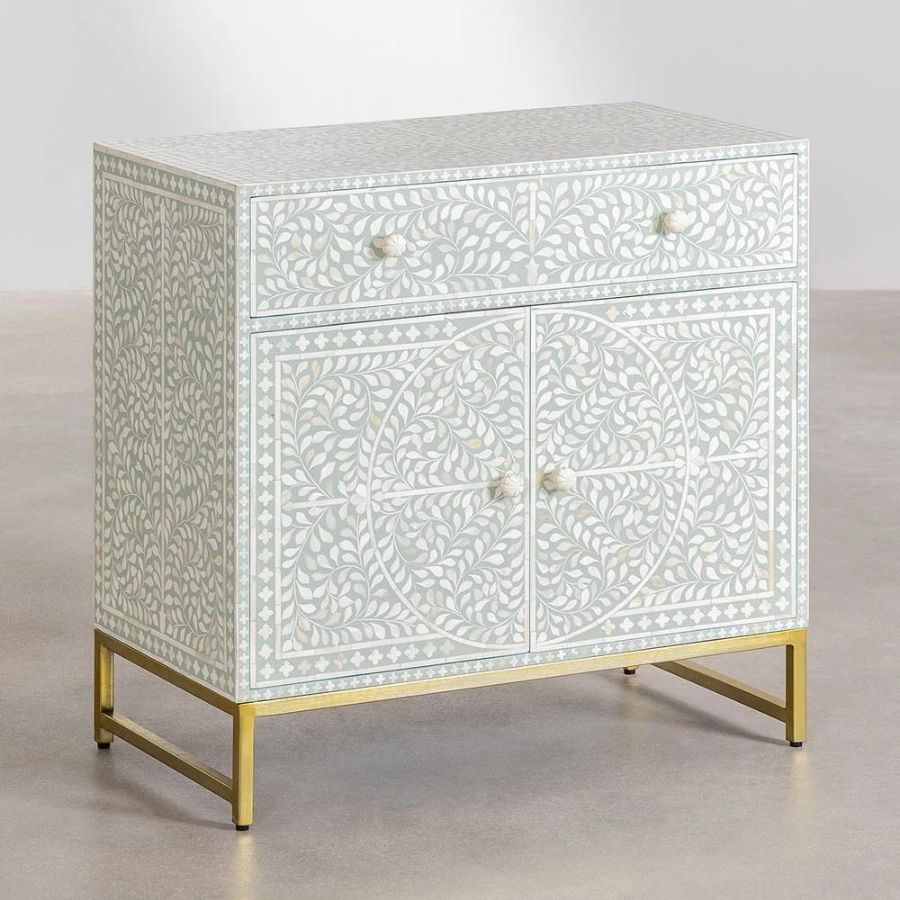 Bone Inlay Floral Design Sideboard - NikTan Export