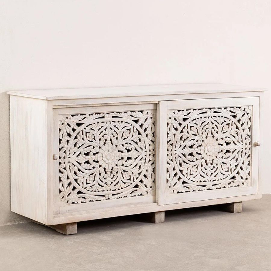 Nolei White Wood Sideboard