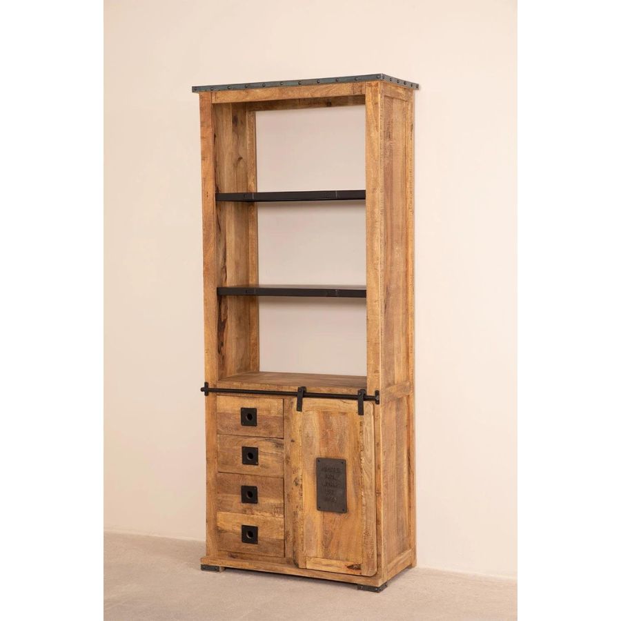 Solid Wood Cabinet with Four Drawers