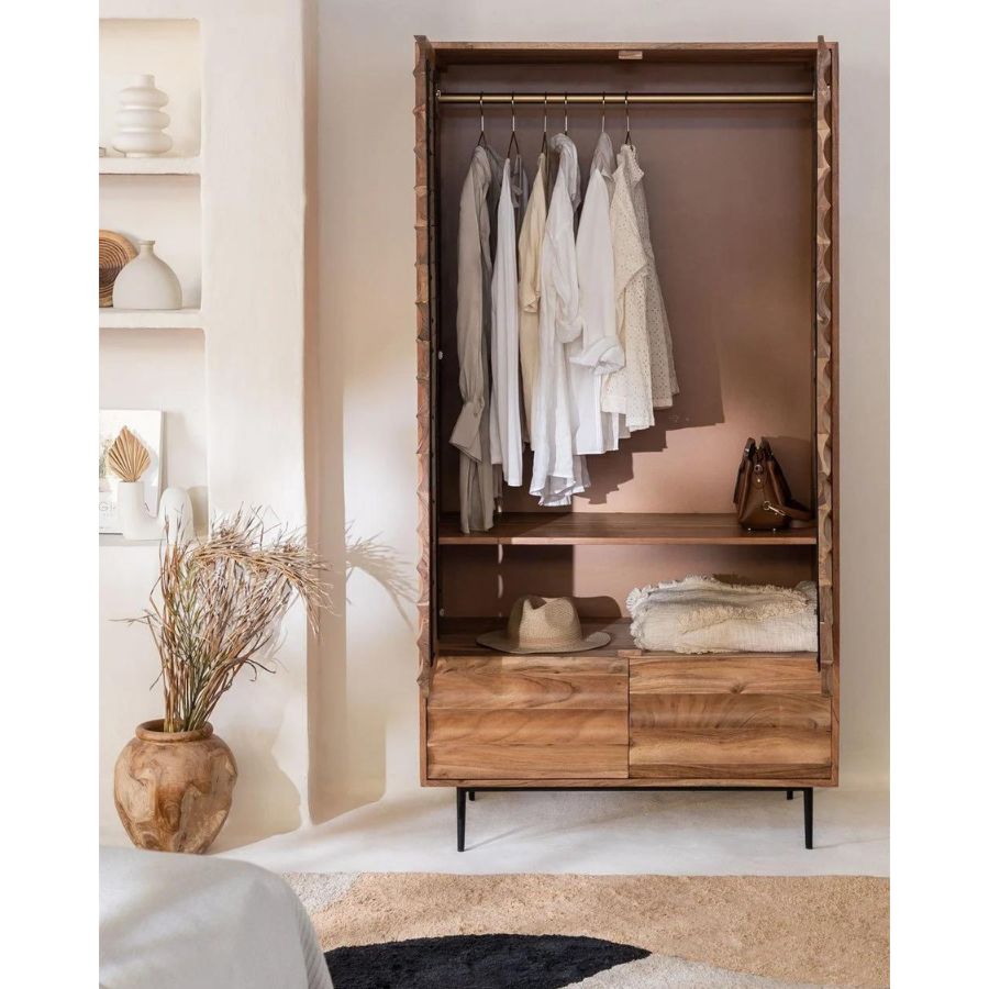 Solid Wood Wardrobe long