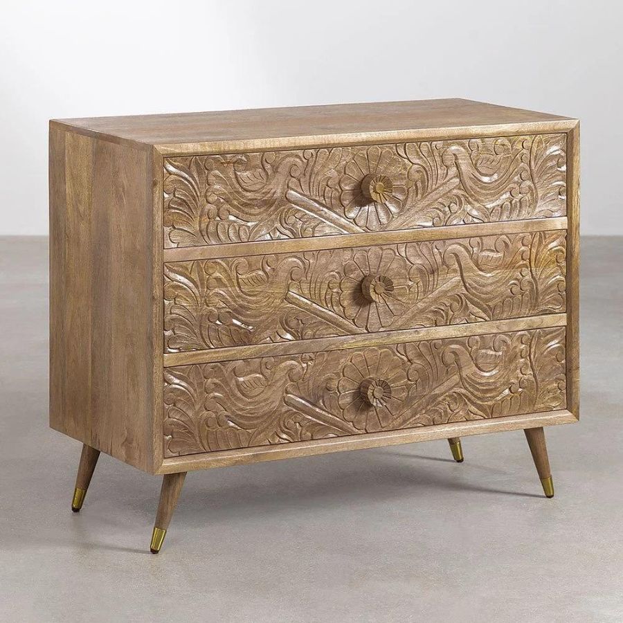 Hand Carved Swan Dresser - NikTan Export