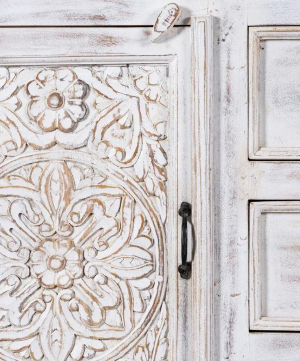 Solid Wood Cabinet with Ample Storage