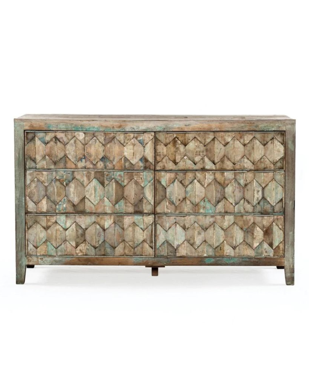geometric design dresser Old Dresser gets a Geometric Makeover