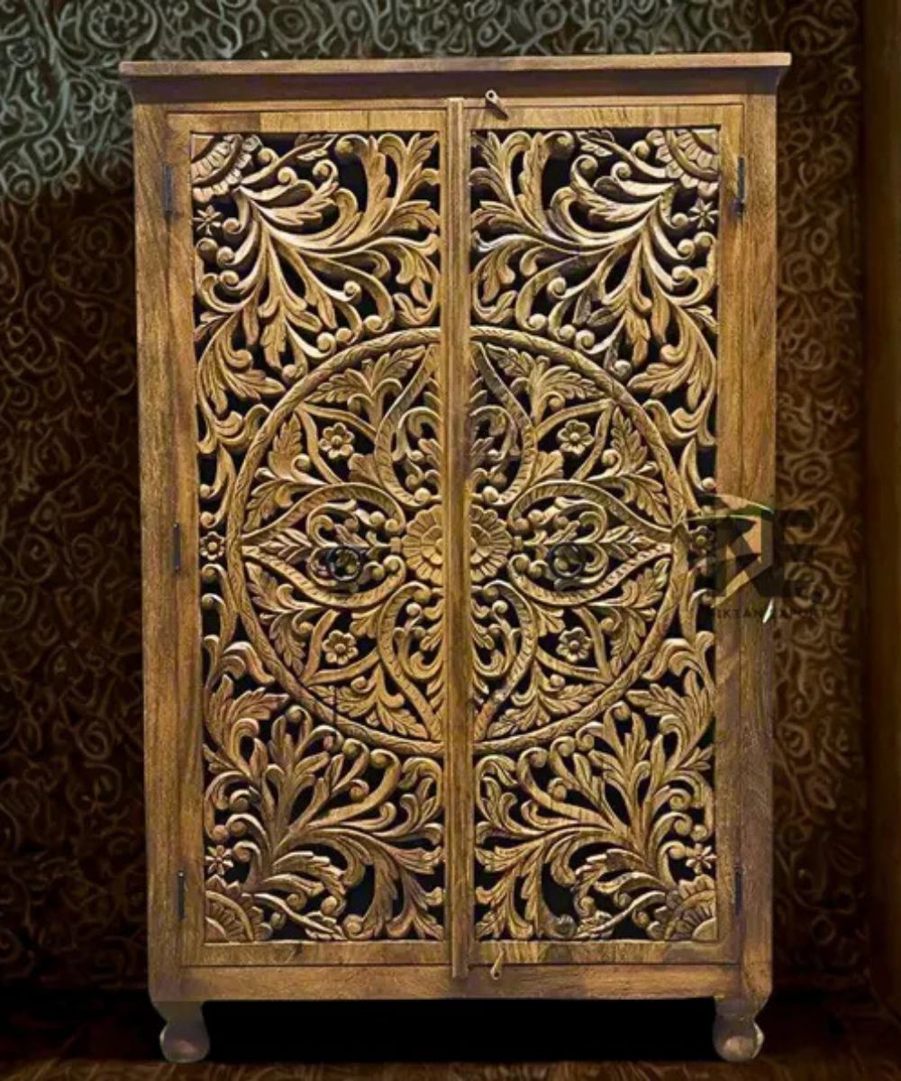 antique solid wood mango wood armoire