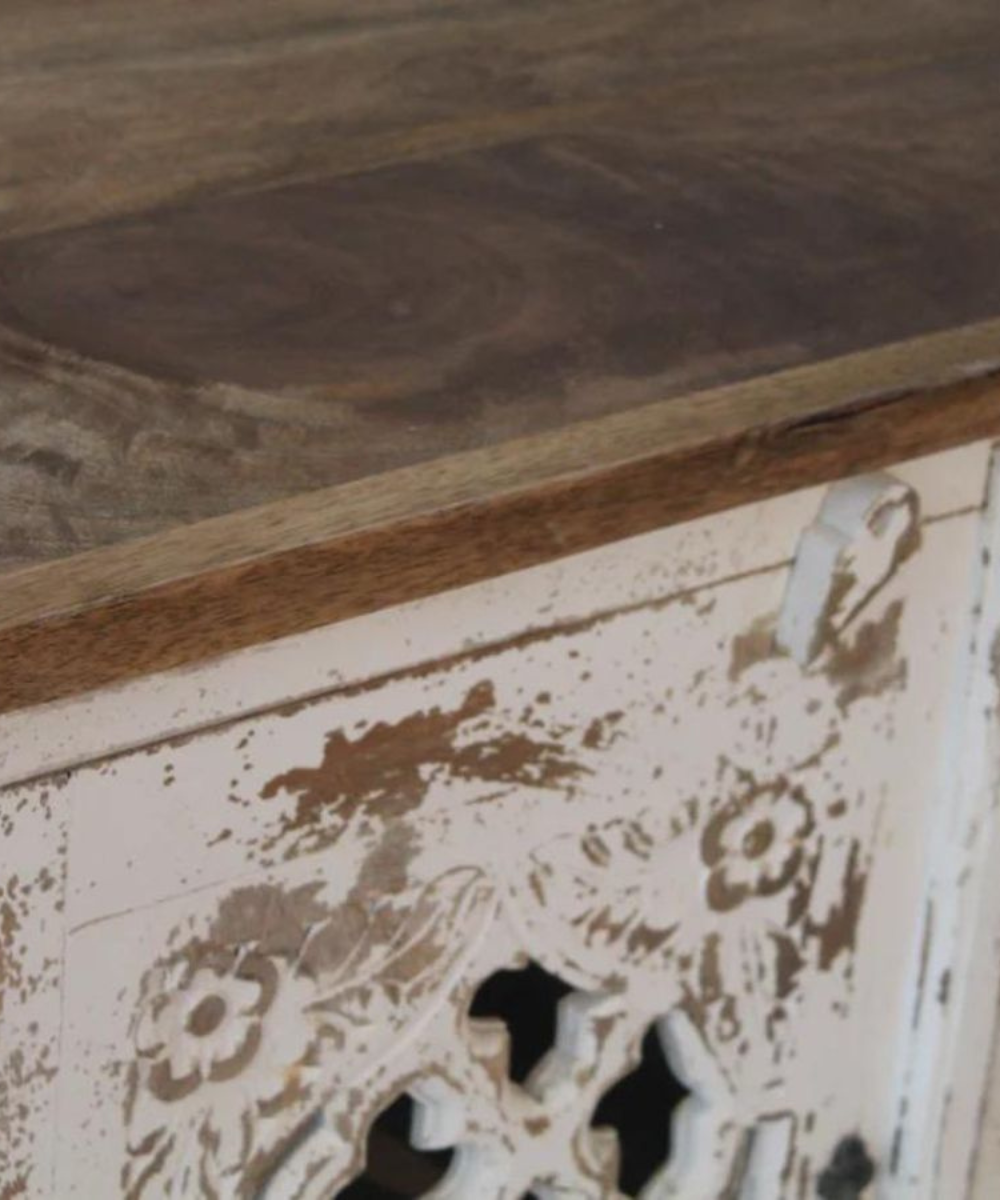Natural Wood Finish – Bari Sideboard Top Surface