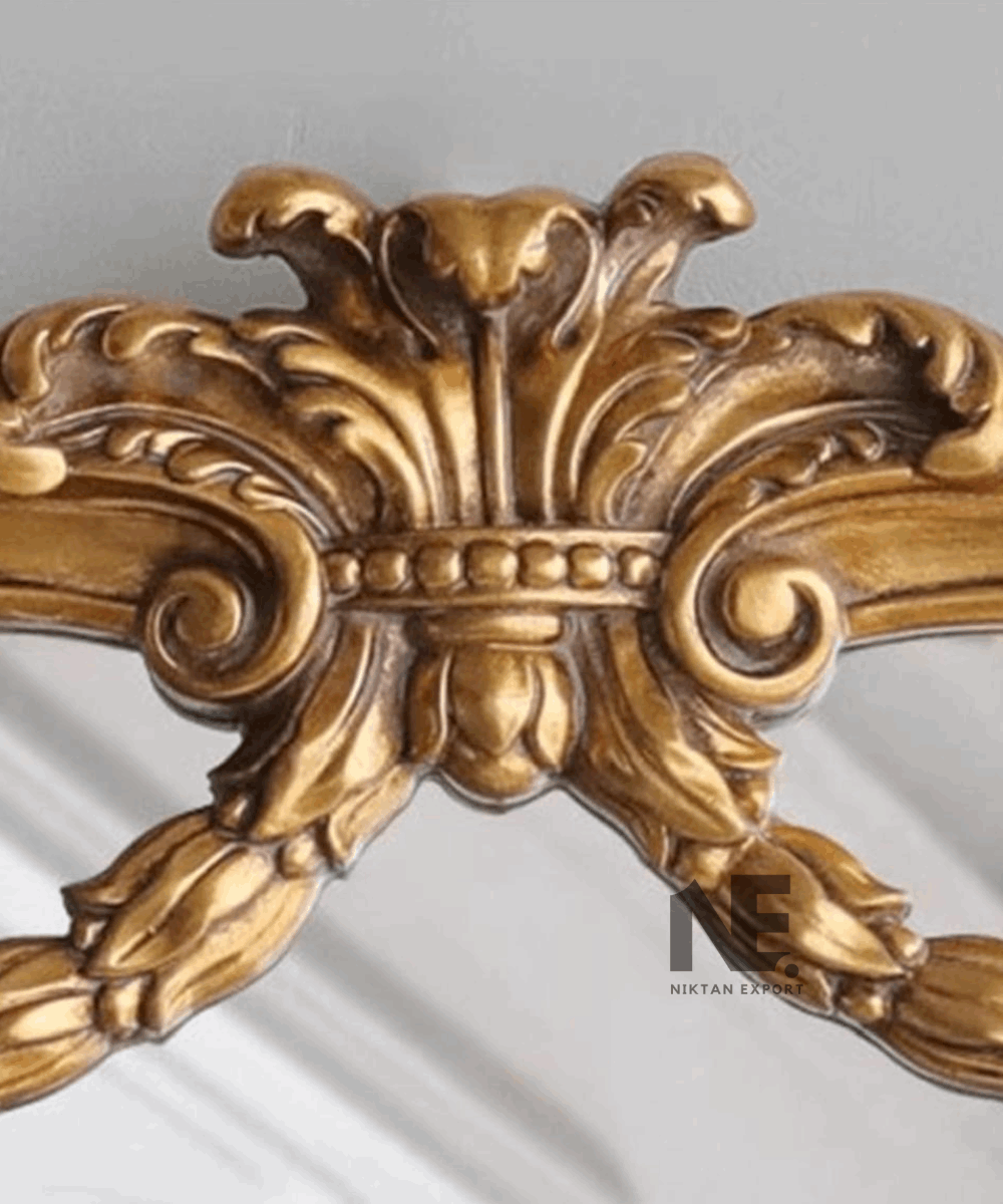 Living room interior featuring the ornate mirror