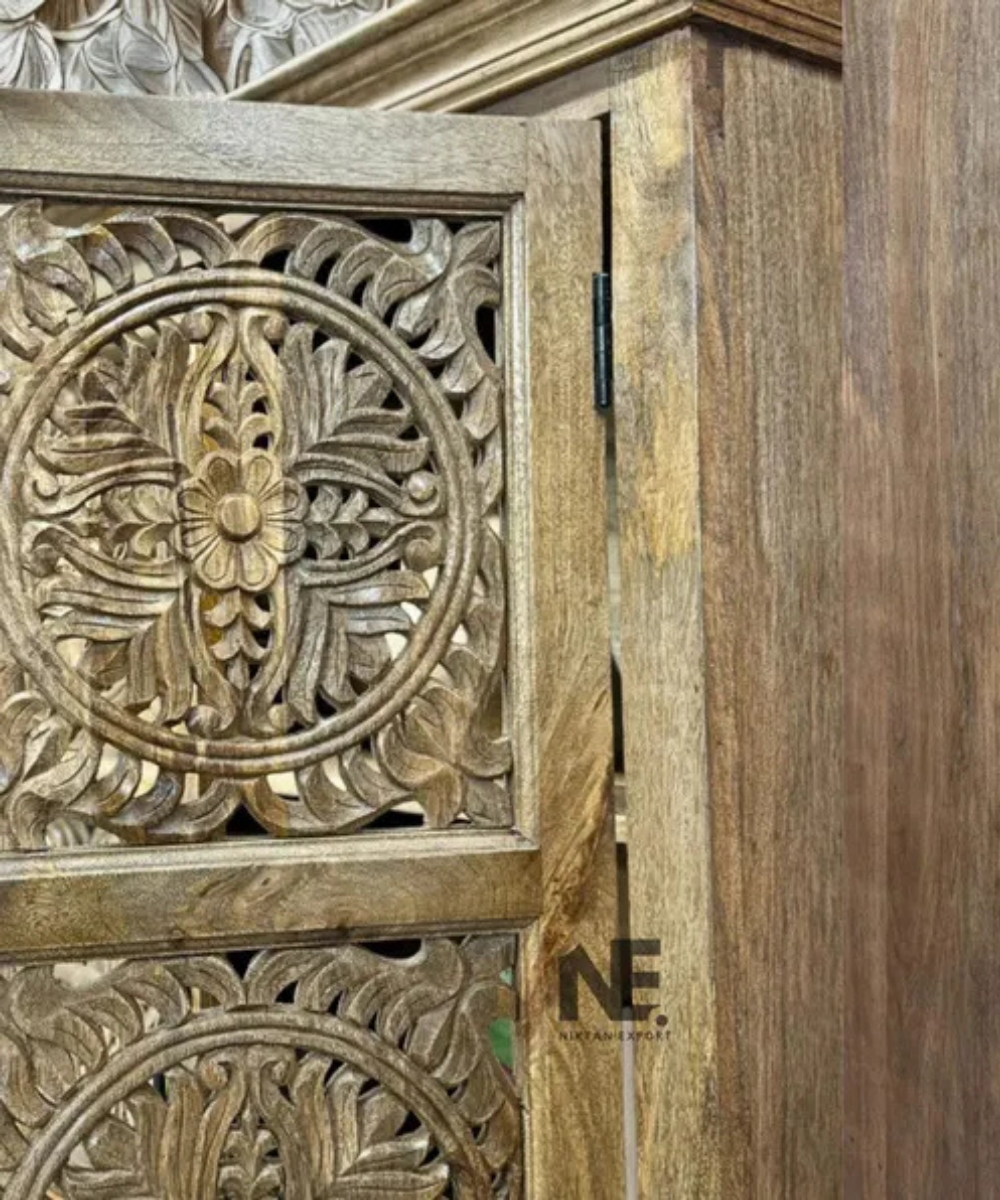 mango wood armoire handmade in India