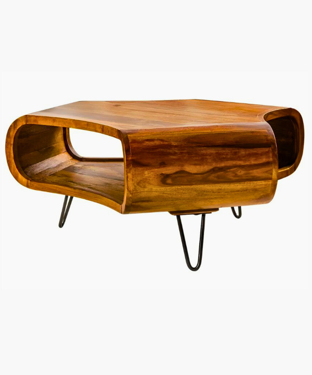 Side view showcasing the geometric design and sturdy legs