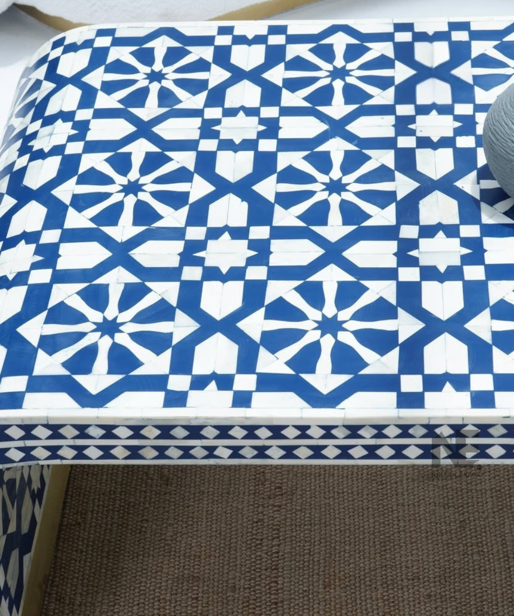 Top Angle Showing Floral Inlay Design