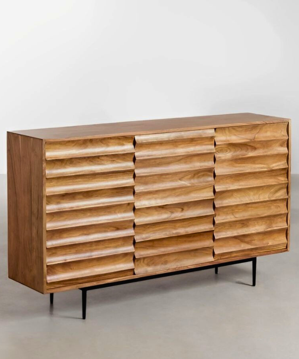 Niktan Export Acacia Wood Industrial Sideboard - NikTan Export