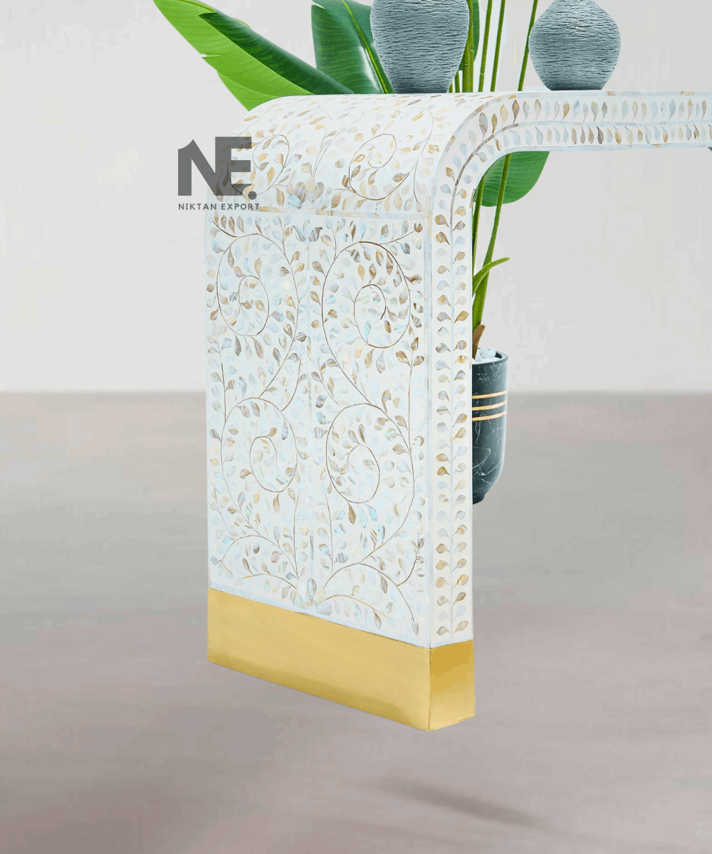 Detail of handcrafted mother of pearl design