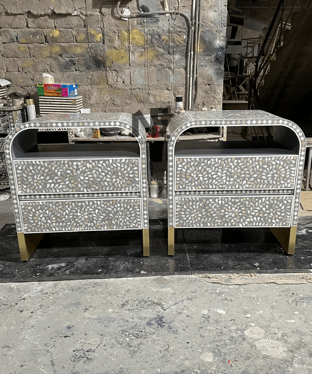 Bedroom Setting Featuring Ebony Essence Nightstand