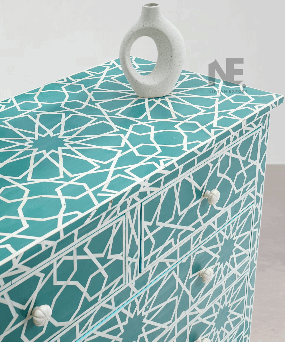 Chest styled in a modern living room