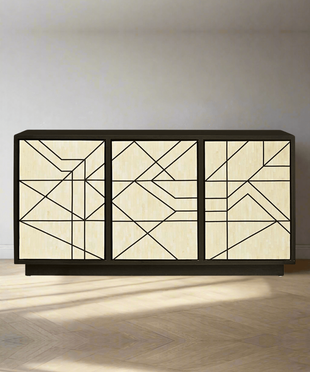 Niktan Export Elegant Abstract Bone Inlay Sideboard - NikTan Export