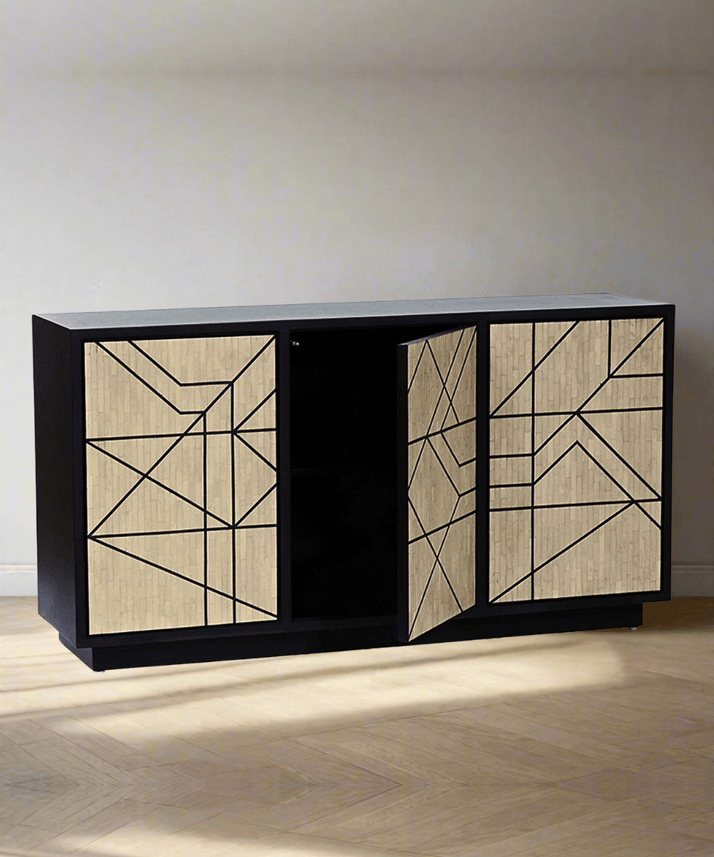 Niktan Export Elegant Abstract Bone Inlay Sideboard - NikTan Export