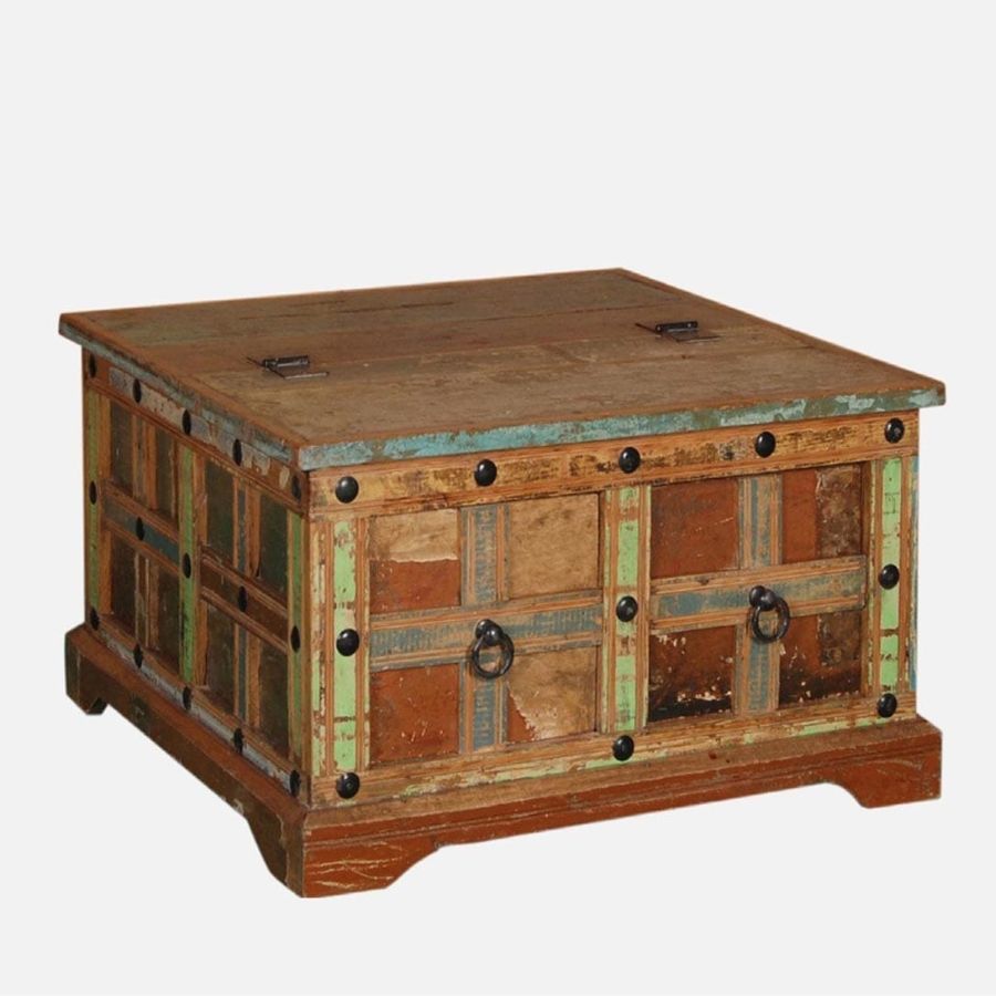 Jhalamand Solid Wood Trunk in Distress Finish