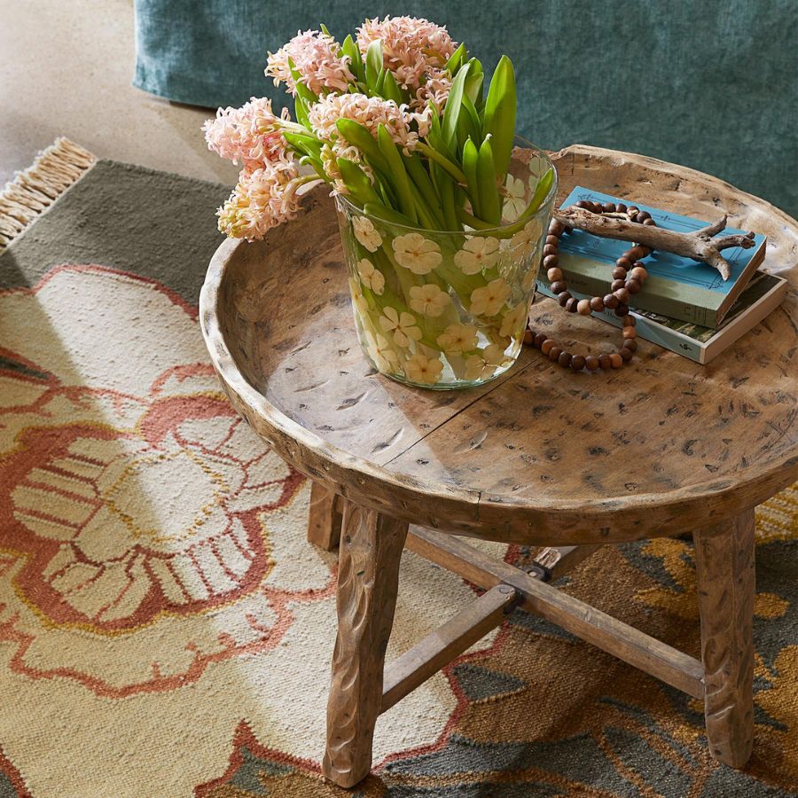 Sangariya Distressed Wooden End Table