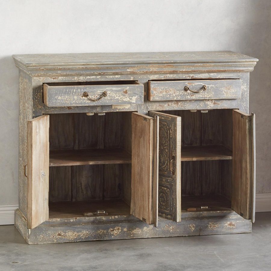 Sangariya Hand Carving Wood Sideboard