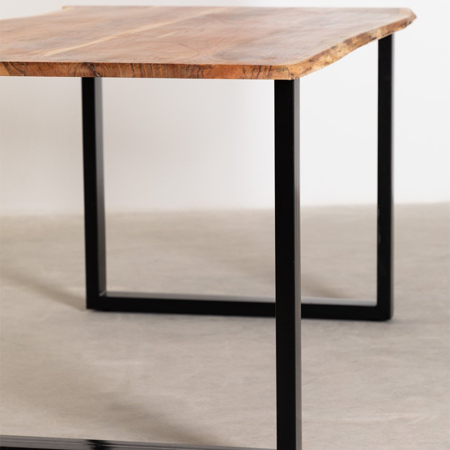 Rectangular Liveedge Dining Table in Recycled Wood