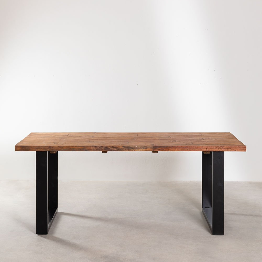 Rectangular Dining Table in Recycled Wood (200x100 cm)