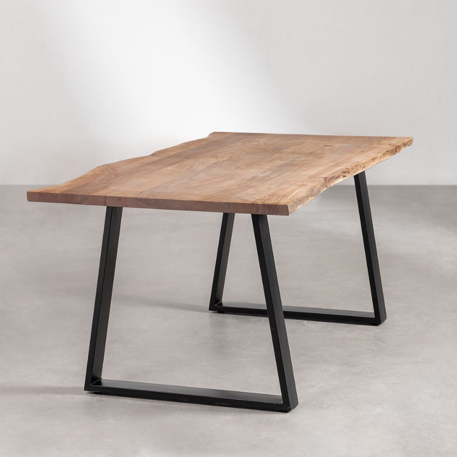 Rectangular Liveedge Dining Table in Acacia Wood