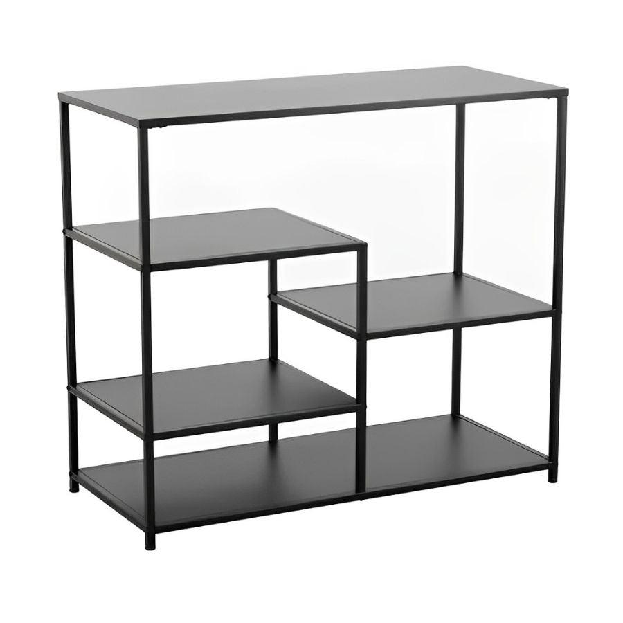 Industrial shelf Iron 90cm Black Metal Console Table - NikTan Export