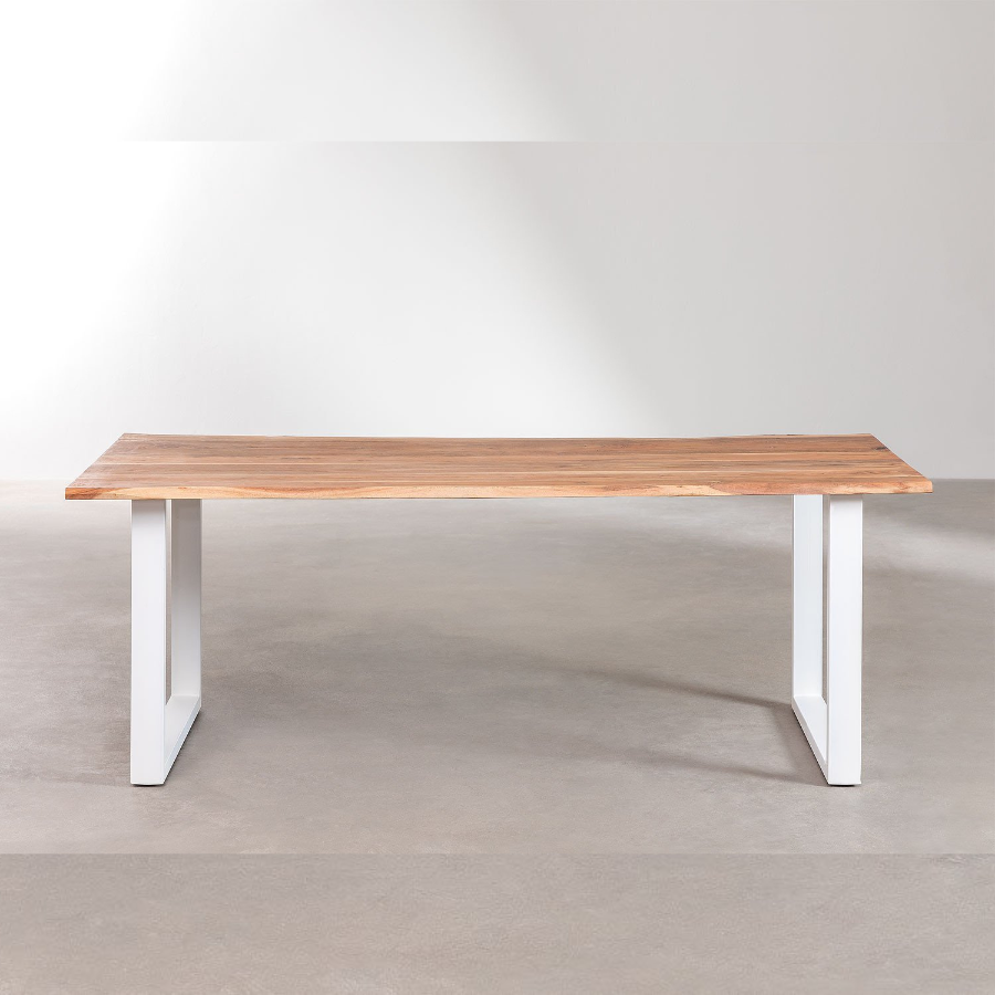 Rectangular Dining Table in Recycled Wood (210x100 cm)