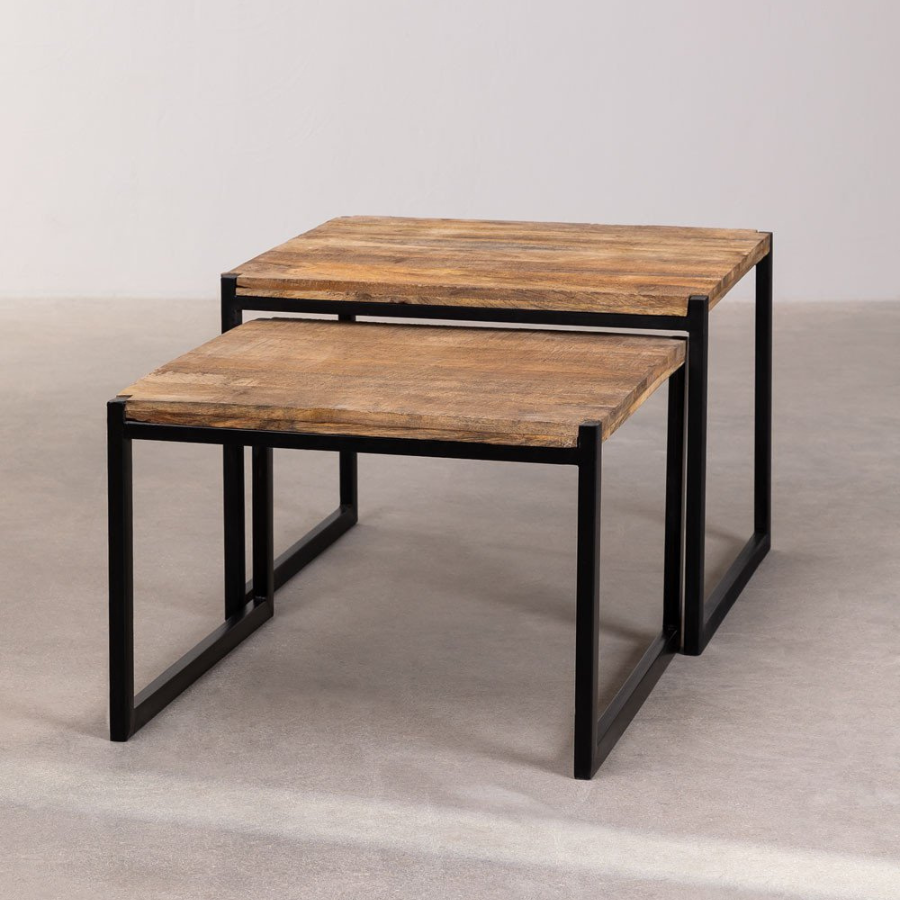 Industrial Design Wood Nesting Tables - NikTan Export