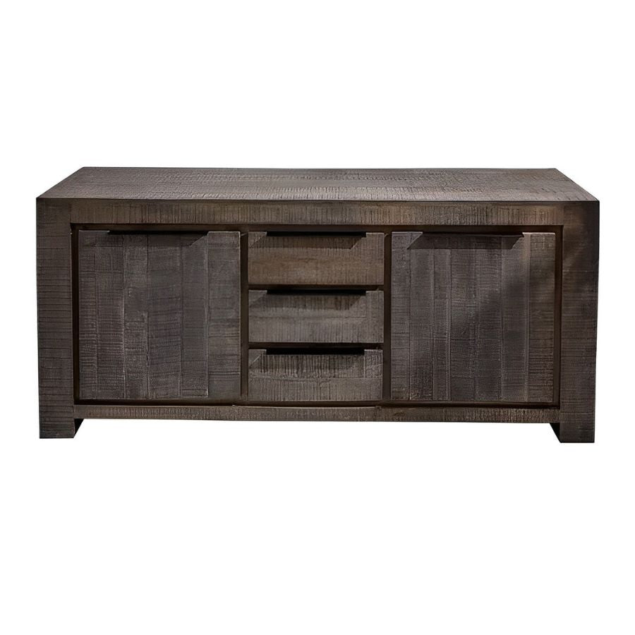 Solid sideboard IRON CRAFT 174cm Gray Mango Wood Handwork