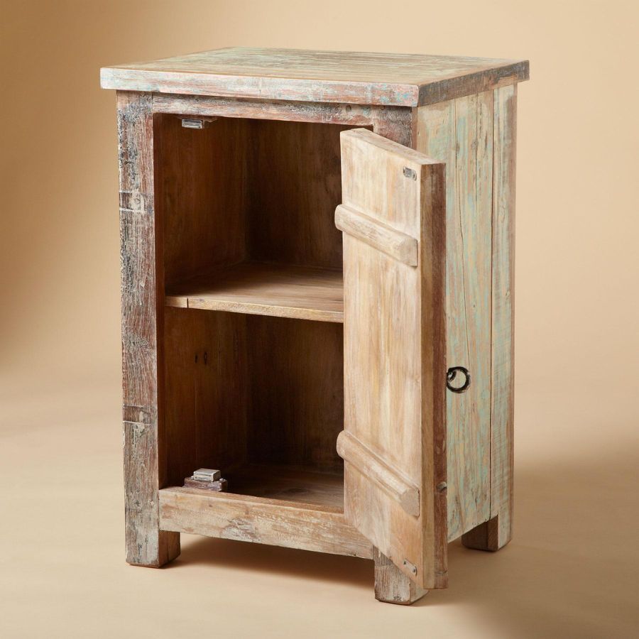 Reclaimed One Door Cabinet