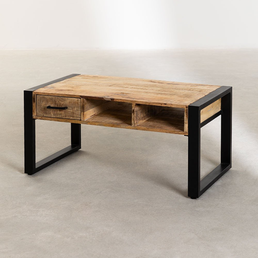 Coffee Table in Recycled Wood (90x45 cm) - NikTan Export