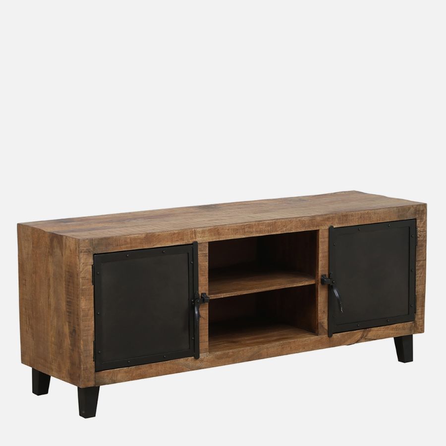 Jhalamand Solid Wood Industrial Tv Unit