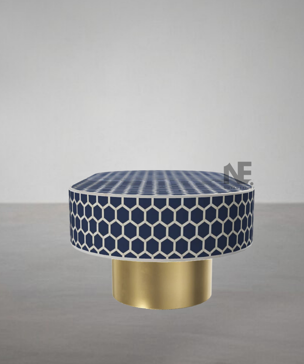Close-up of honeycomb pattern with resin polish details