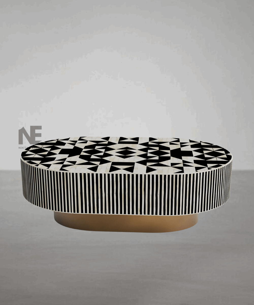 Close-up of inlay craftsmanship and resin finish