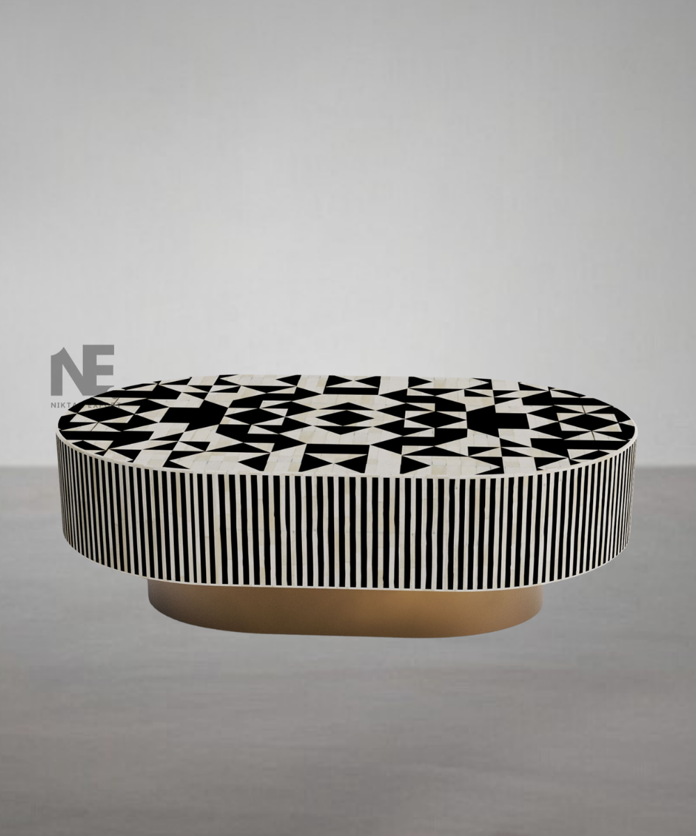 Close-up of inlay craftsmanship and resin finish