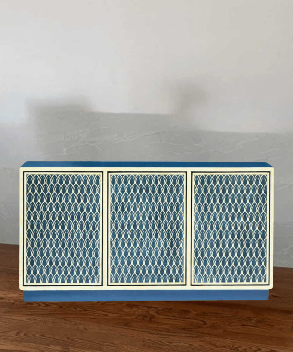 Niktan Export Bone Inlay Sideboard Modern Elegance Raj Blue Buffet Design - NikTan Export