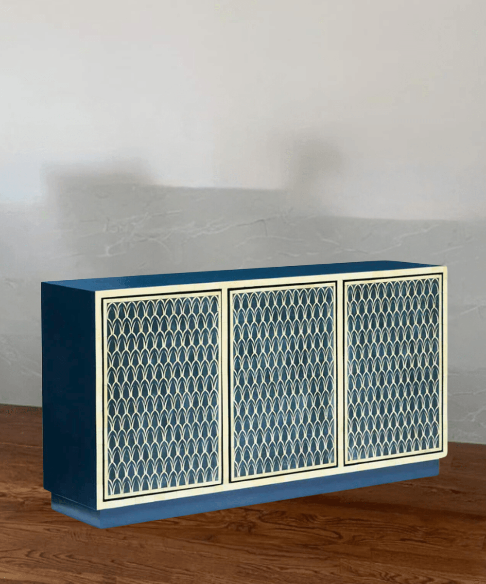 Niktan Export Bone Inlay Sideboard Modern Elegance Raj Blue Buffet Design - NikTan Export