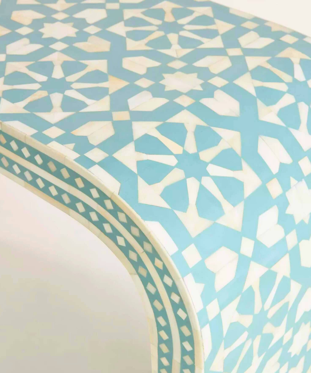 Sea Green Console Table Styled in Entryway Decor