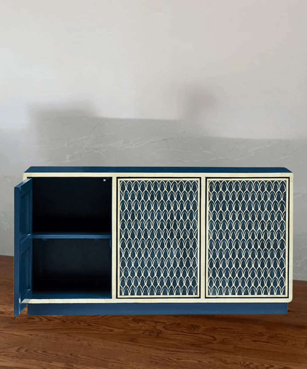 Niktan Export Bone Inlay Sideboard Modern Elegance Raj Blue Buffet Design - NikTan Export