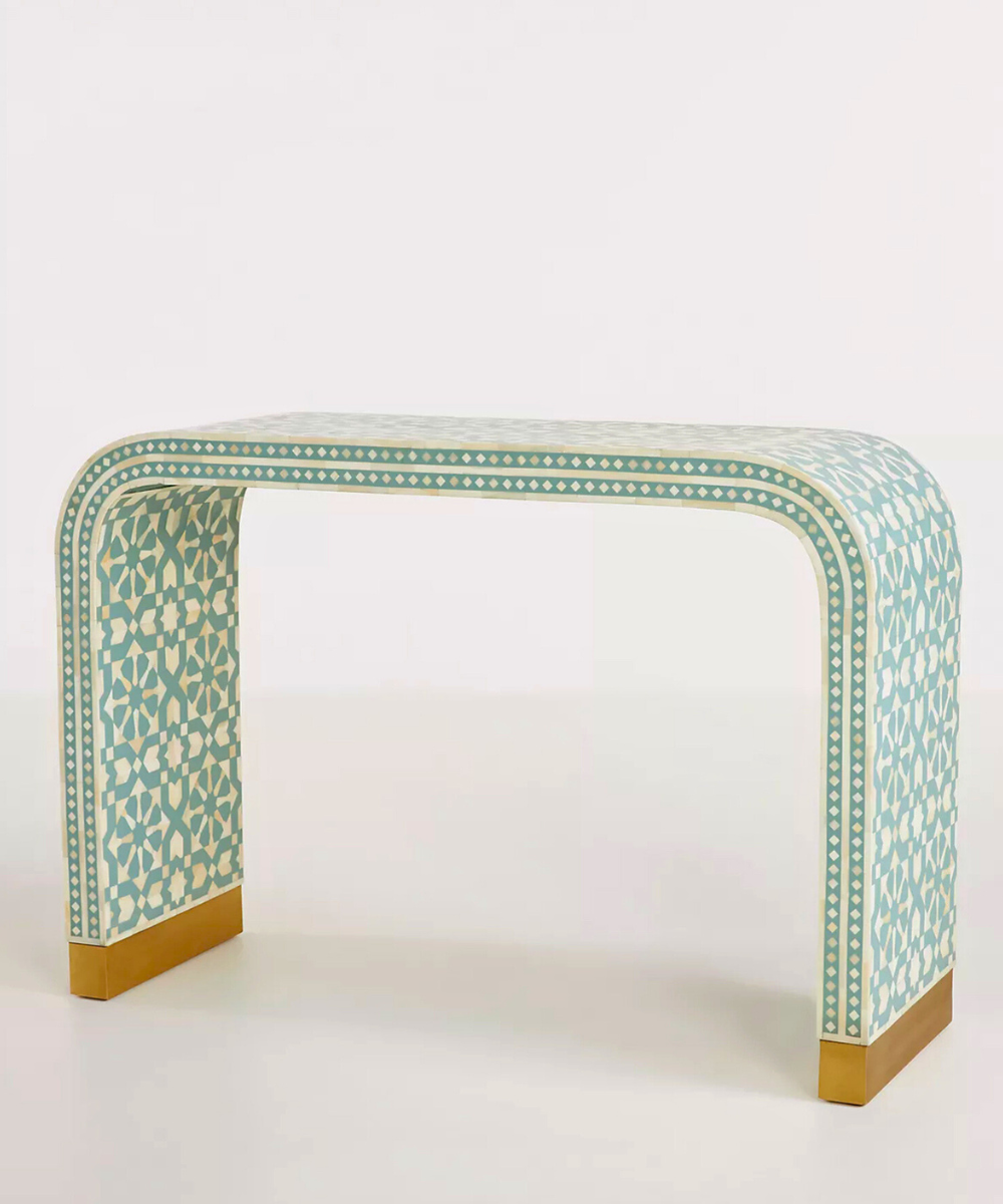 Angled View Showing Tabletop and Carving Detail