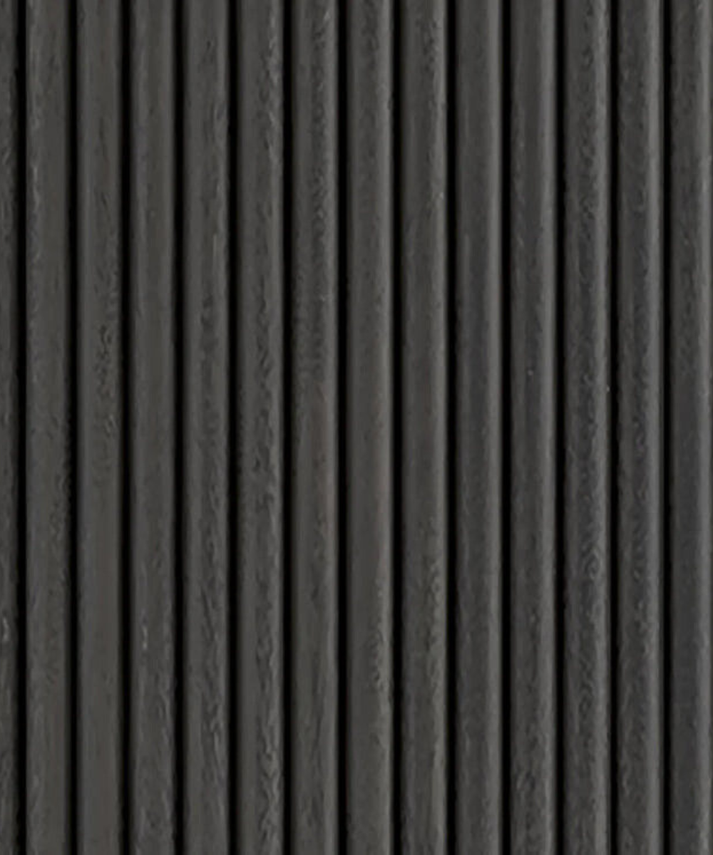 Close-up of fluted door texture and craftsmanship