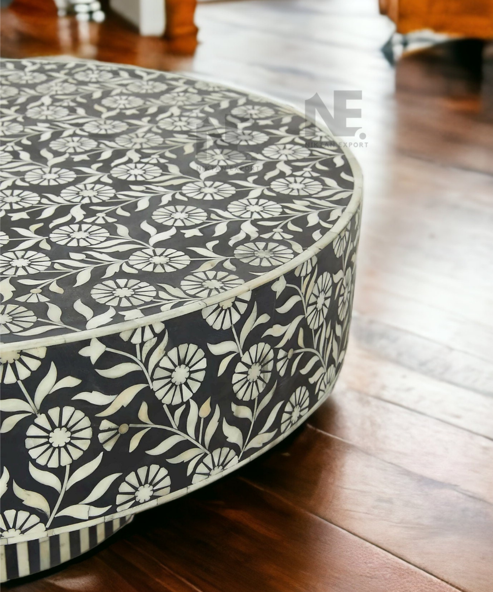 Artisans working on inlay detailing