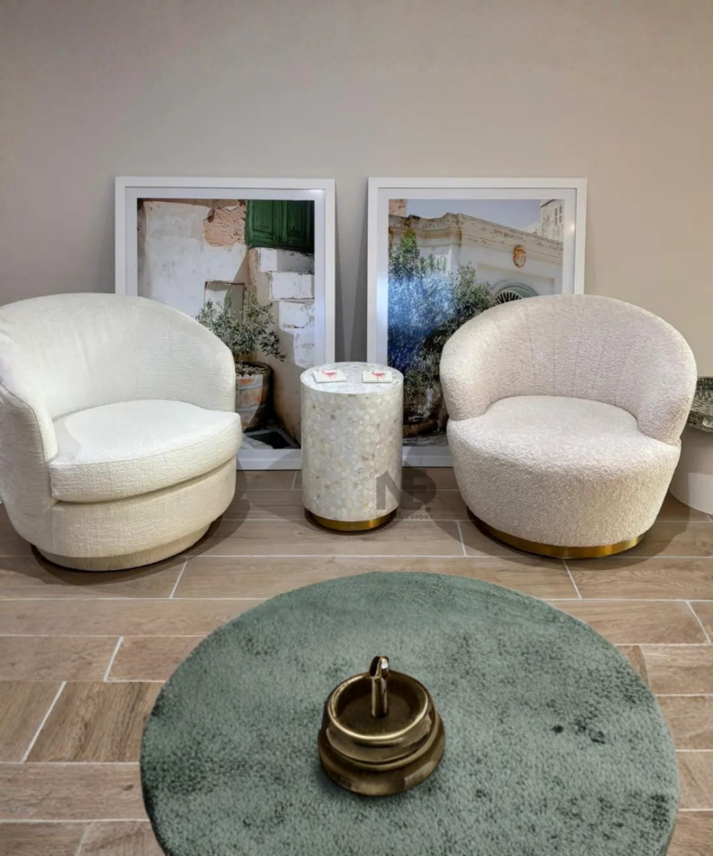 Handmade mother of pearl side table