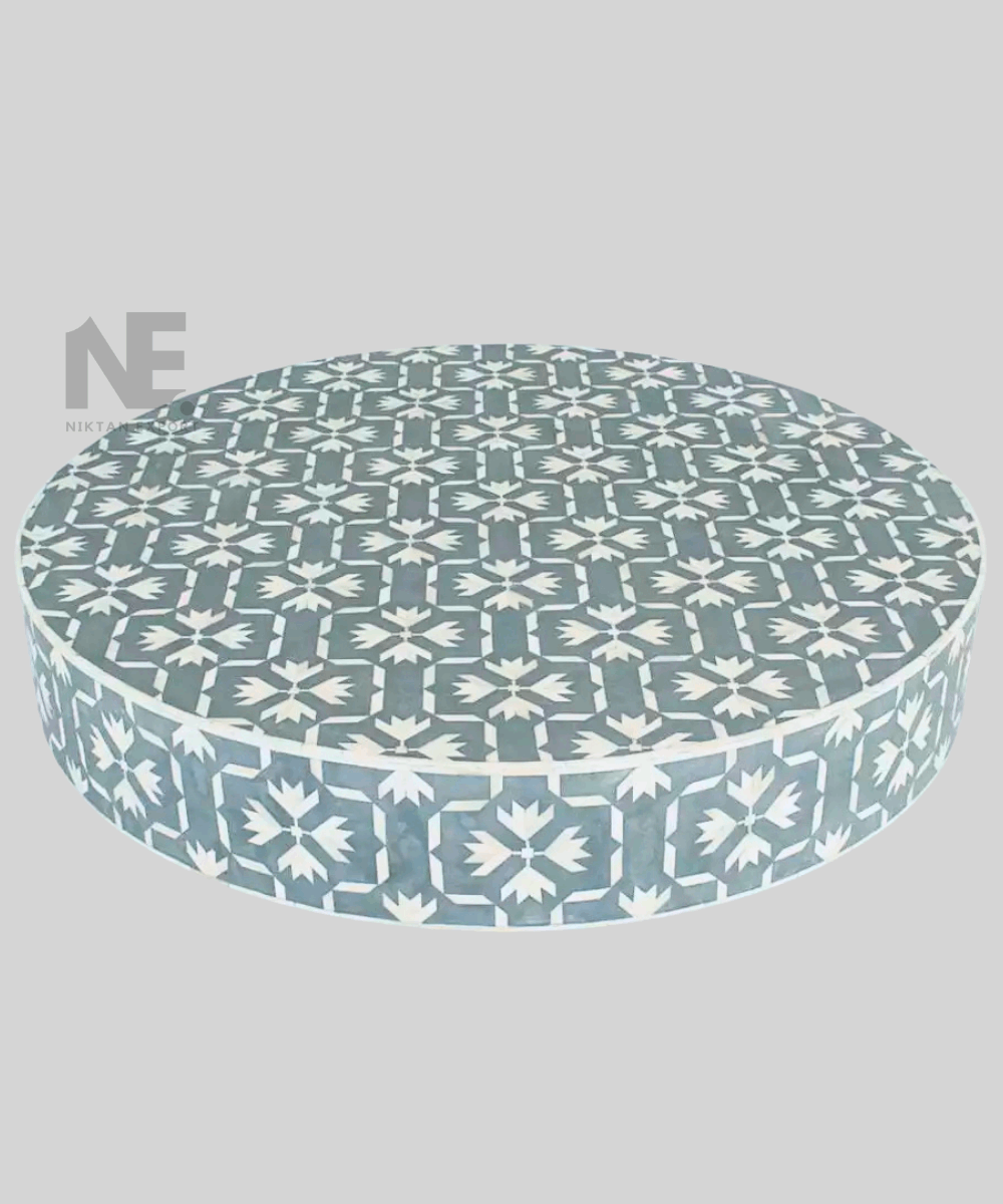 Close-up of camel bone and resin design