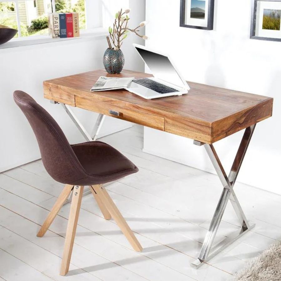 Sheesham Stone Finish Office Table 120cm