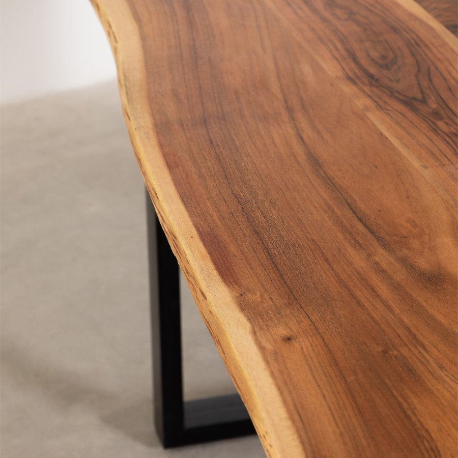 Rectangular Liveedge Dining Table in Recycled Wood